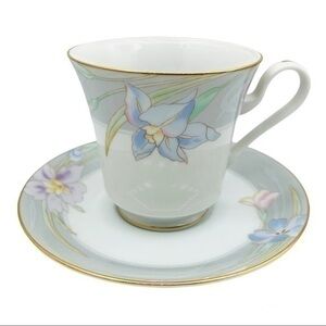 Vintage MIKASA CHARISMA Porcelain Tea Cup & Saucer - 2 pc Set